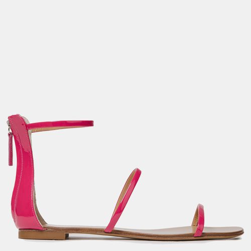 Giuseppe Zanotti Pink Patent Leather Flat Sandals Size 37 - Giuseppe Zanotti - Modalova