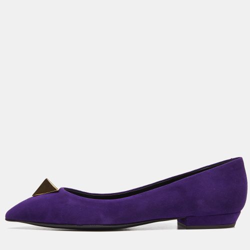 Giuseppe Zanotti Purple Suede Metal Embellished Ballet Flats Size 37.5 - Giuseppe Zanotti - Modalova