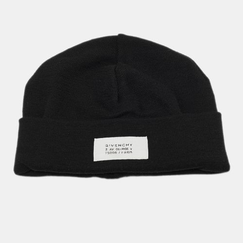 Givenchy Black Logo-Appliquéd Wool-Blend Beanie - Givenchy - Modalova