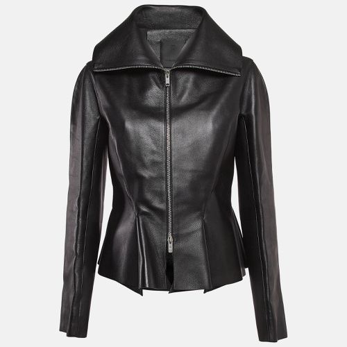 Givenchy Black Leather Peplum Zip Up Leather Jacket M - Givenchy - Modalova