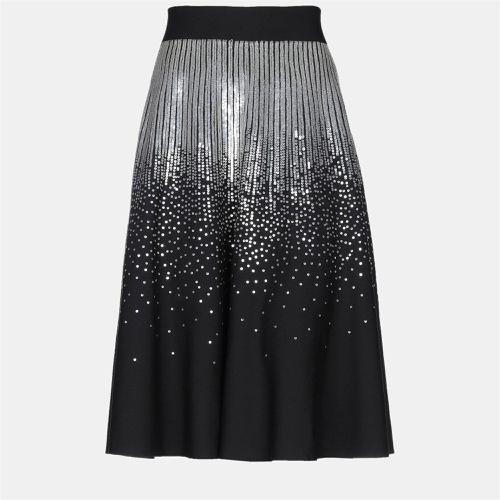 Givenchy Black Sequined Wool Blend Knit Midi Skirt M - Givenchy - Modalova