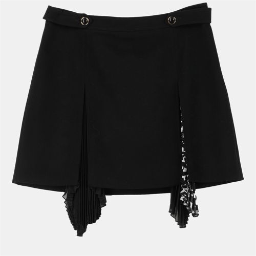 Givenchy Black Wool Pleat Detail Mini Skirt S (FR 36) - Givenchy - Modalova