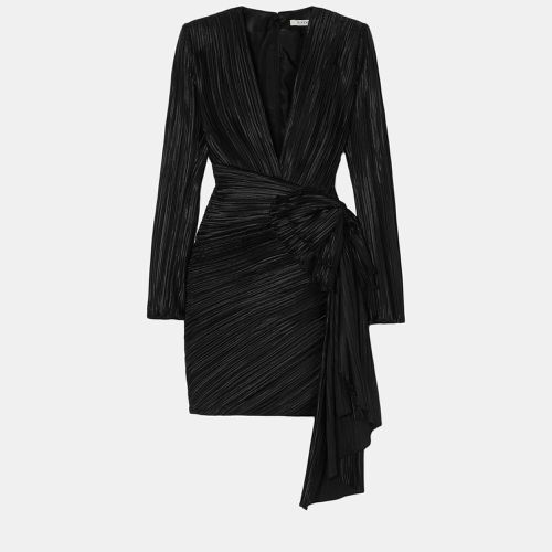 Givenchy Black Plisse Bow Detail Mini Dress M (FR 38) - Givenchy - Modalova