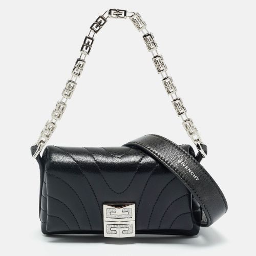 Givenchy Black Quilted Leather Micro 4G Crystal Crossbody Bag - Givenchy - Modalova