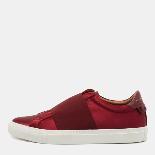 Givenchy Burgundy Satin and Elastic Band Slip On Sneakers Size 40 - Givenchy - Modalova