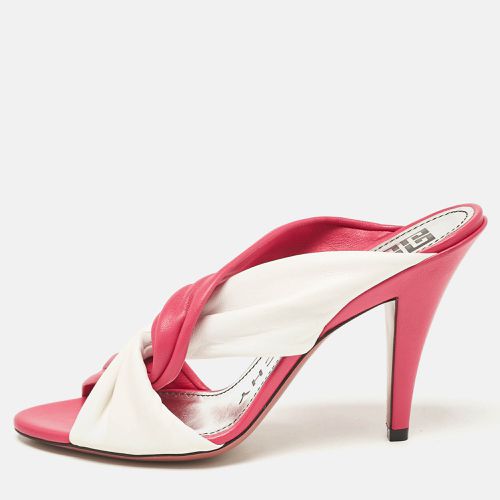 Givenchy Pink/White Leather Slide Sandals Size 36.5 - Givenchy - Modalova