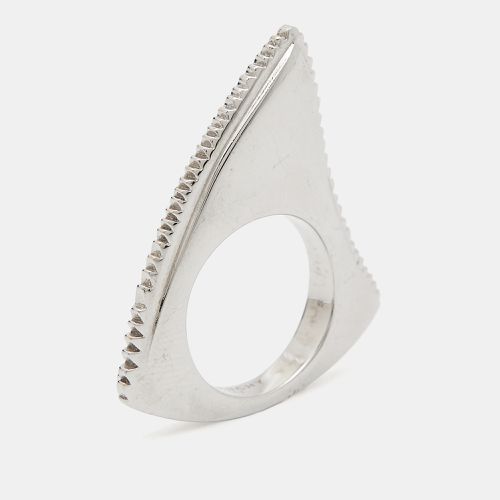 Givenchy Shark Tooth Silver Tone Ring Size 52 - Givenchy - Modalova