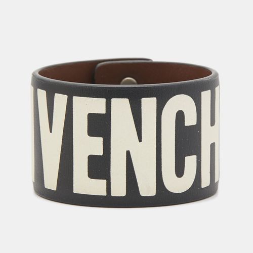 Givenchy Black Leather Logo Print Bracelet S - Givenchy - Modalova