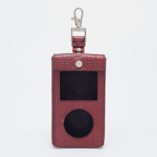 Givenchy Burgundy Monogram Embossed Leather iPod Case - Givenchy - Modalova