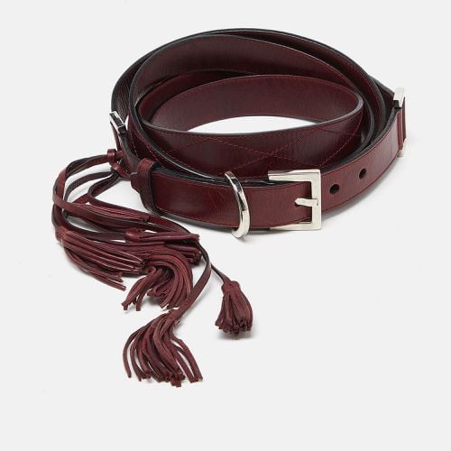 Givenchy Burgundy Leather Tassel Double Wrap Buckle Belt 195CM - Givenchy - Modalova