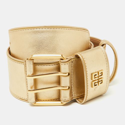 Givenchy Metallic Gold Leather Wide Waist Belt S - Givenchy - Modalova