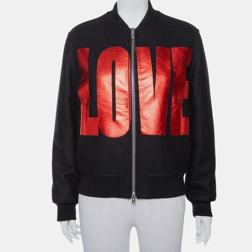 Givenchy Black Wool Love Printed Bomber Jacket M - Givenchy - Modalova