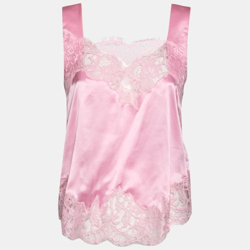 Givenchy Pink Satin Slip Cami Lace Trimmed Top M - Givenchy - Modalova