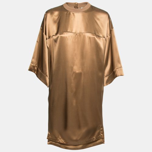 Givenchy Brown Satin Silk Crewneck Oversized Tunic M - Givenchy - Modalova