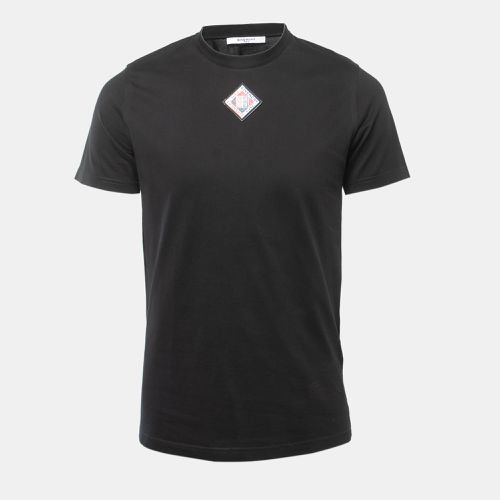 Givenchy Black Cotton Logo Patch Crew Neck Short Sleeve T-Shirt S - Givenchy - Modalova