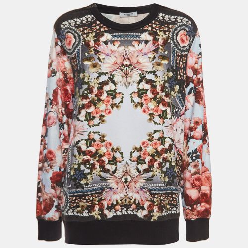 Givenchy Multicolor Roses and Birds of Paradise Cotton Knit Sweatshirt S - Givenchy - Modalova