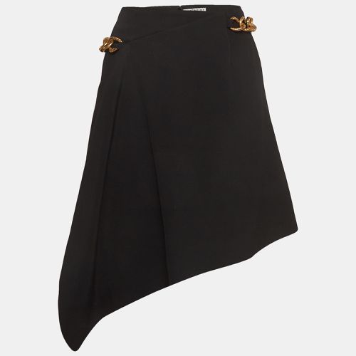 Givenchy Black Chain Belted Gabardine Asymmetrical Mini Skirt S - Givenchy - Modalova