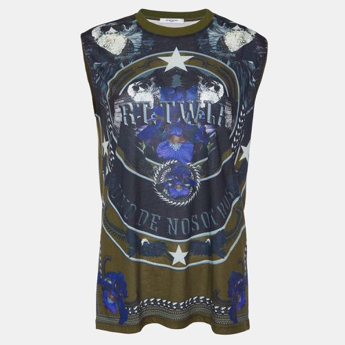 Givenchy Green Printed Jersey Tank Top S - Givenchy - Modalova