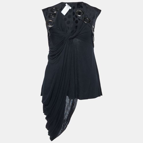 Jersey and Silk Grommet Detail Asymmetric Top S - Givenchy - Modalova