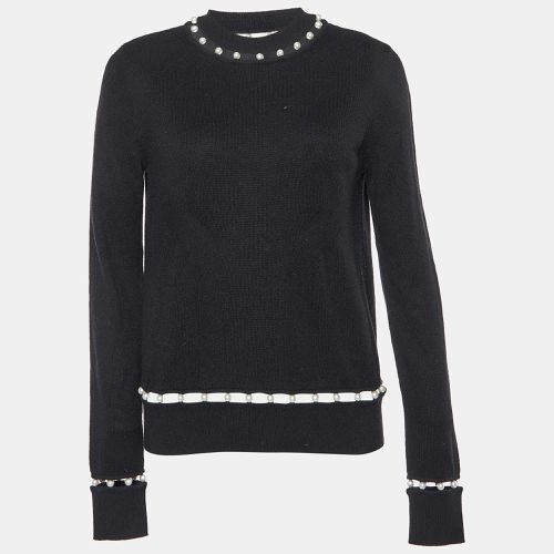 Givenchy Black Beaded Wool Blend Knit Sweater XS - Givenchy - Modalova