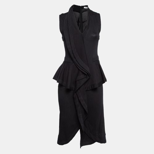 Givenchy Black Knit Ruffled Sleeveless Midi Dress L - Givenchy - Modalova