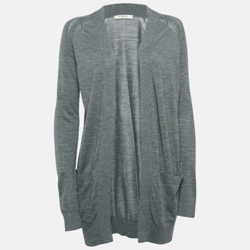 Givenchy Grey Wool Open Front Long Cardigan XS - Givenchy - Modalova