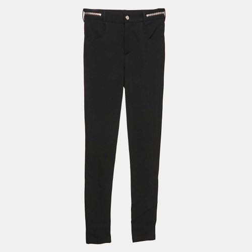 Givenchy Black Stretch Knit Zip Detail Leggings M - Givenchy - Modalova