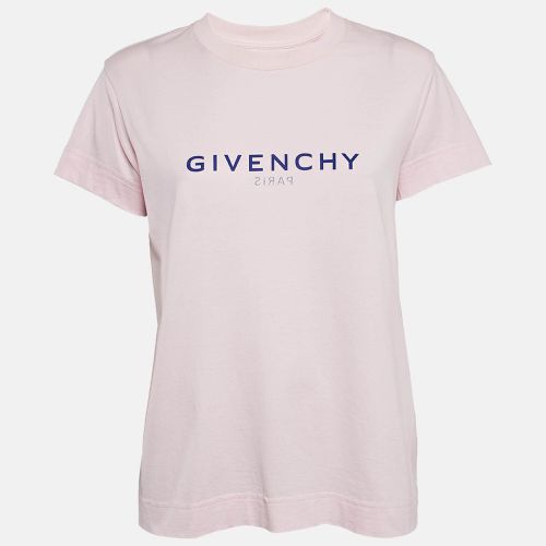 Givenchy Light Pink Logo Print Jersey Crew Neck T-Shirt L - Givenchy - Modalova