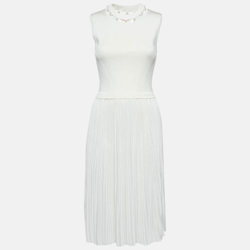 Givenchy Ivory Stretch Knit Pleated Midi Dress XS - Givenchy - Modalova