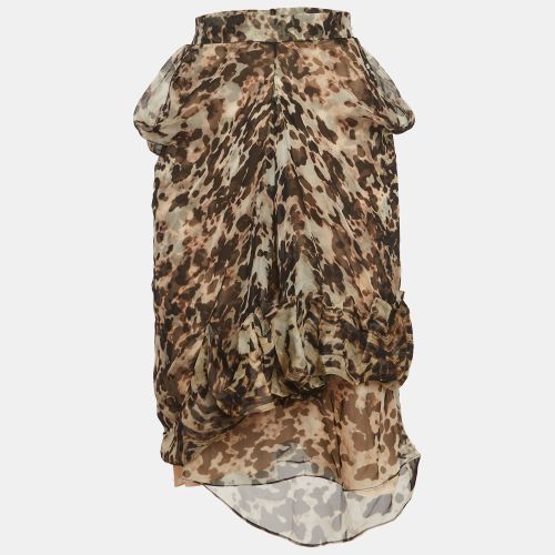 Multicolour Abstract Print Chiffon Draped Mini Skirt M - Givenchy - Modalova