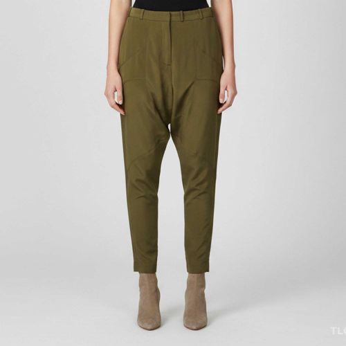 Olive Silk Harem Pants M - Givenchy - Modalova