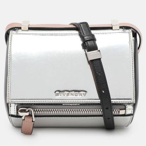 Givenchy Silver/Black Leather Pandora Crossbody Bag - Givenchy - Modalova