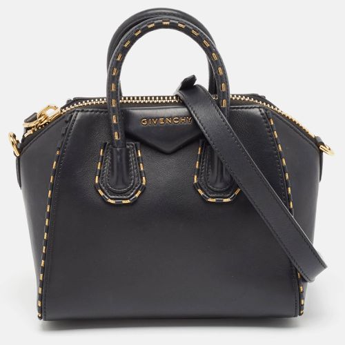 Givenchy Black/Gold Leather Mini Antigona Satchel - Givenchy - Modalova