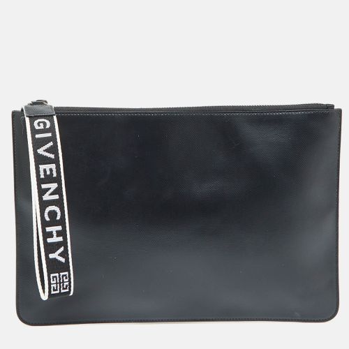 Givenchy Black Coated Canvas 4G Wristlet Pouch - Givenchy - Modalova