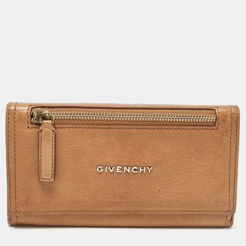 Givenchy Brown Leather Front Zip Continental Wallet - Givenchy - Modalova