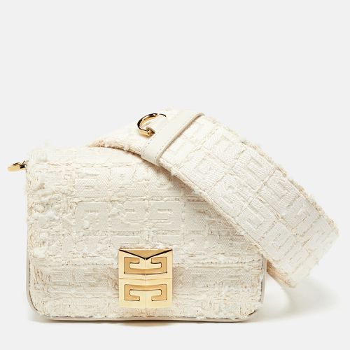 Givenchy White Tweed Fabric and Leather 4G Crossbody Bag - Givenchy - Modalova