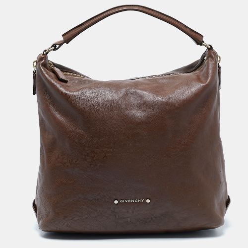 Givenchy Brown Leather Side Zip Hobo - Givenchy - Modalova