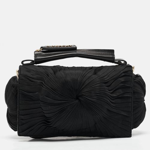 Leather and Satin Pleated Floral Clutch - Givenchy - Modalova