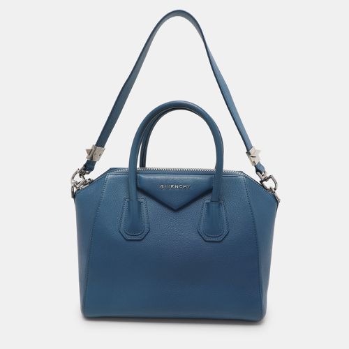 Givenchy Blue Leather Small Antigona Satchel - Givenchy - Modalova