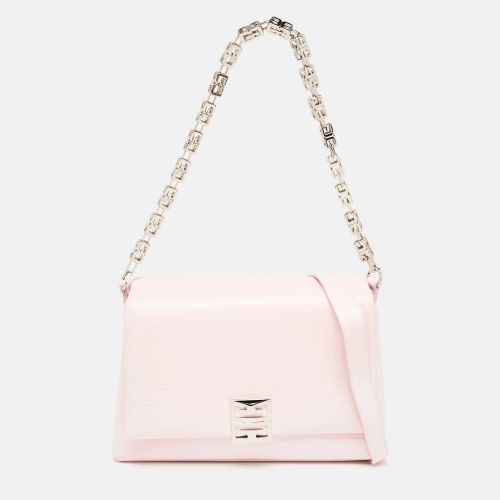 Givenchy Pink Embossed Leather Large 4G Shoulder Bag - Givenchy - Modalova