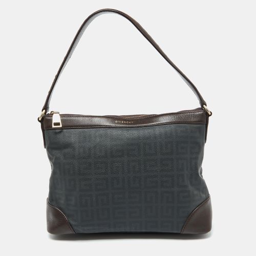 Givenchy Grey/Dark Brown Monogram Coated Canvas and Leather Hobo - Givenchy - Modalova