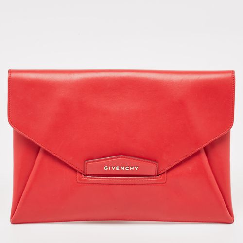 Leather Antigona Envelope Clutch - Givenchy - Modalova