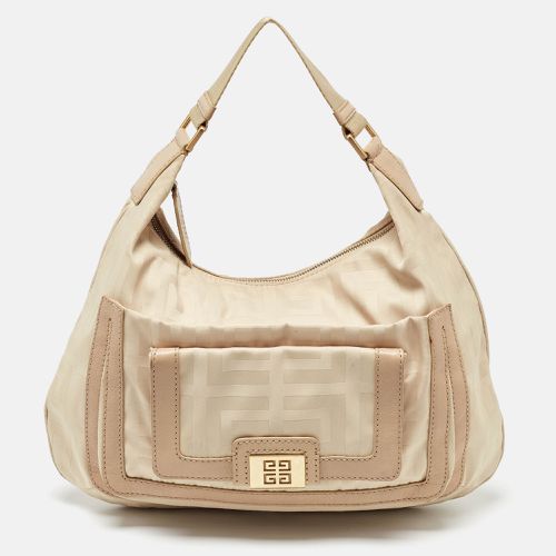 Givenchy Beige Signature Canvas and Leather Hobo - Givenchy - Modalova