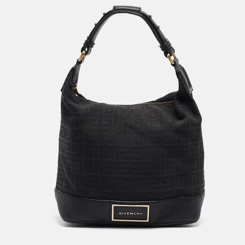 Givenchy Black Monogram Fabric and Leather Studded Shoulder Bag - Givenchy - Modalova