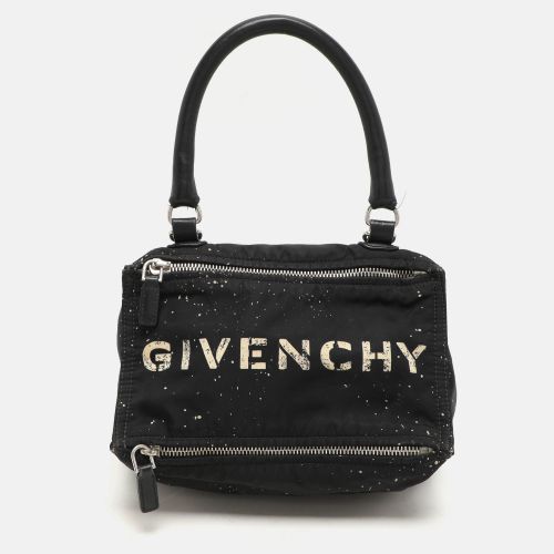 Givenchy Black/Cream Nylon and Leather Small Pandora Shoulder Bag - Givenchy - Modalova