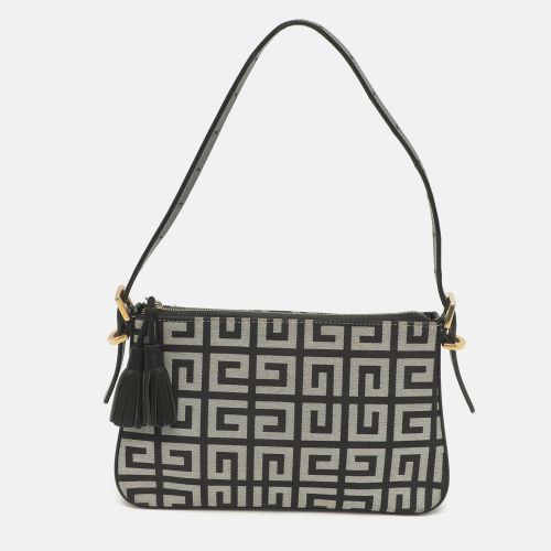 Black Monogram Canvas and Leather Shoulder Bag - Givenchy - Modalova
