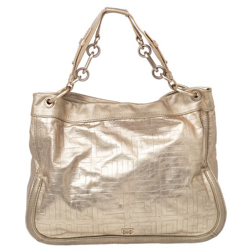 Givenchy Gold Monogram Leather Hobo - Givenchy - Modalova