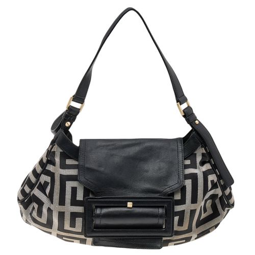 Givenchy Black/Grey Signature Canvas and Leather Shoulder Bag - Givenchy - Modalova