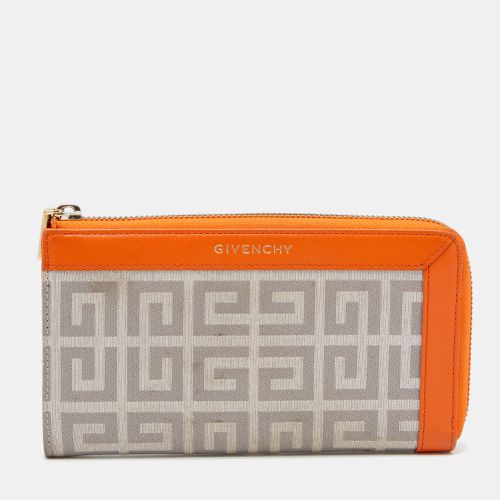 Givenchy Orange/Grey Signature Canvas And Leather Wallet - Givenchy - Modalova