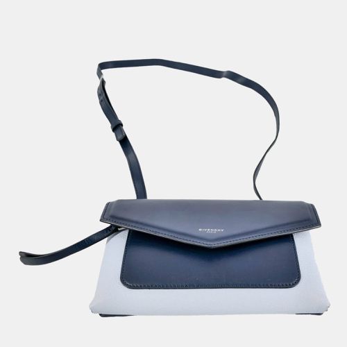 Givenchy Blue Leather Duetto Envelope Flap Shoulder Bag - Givenchy - Modalova